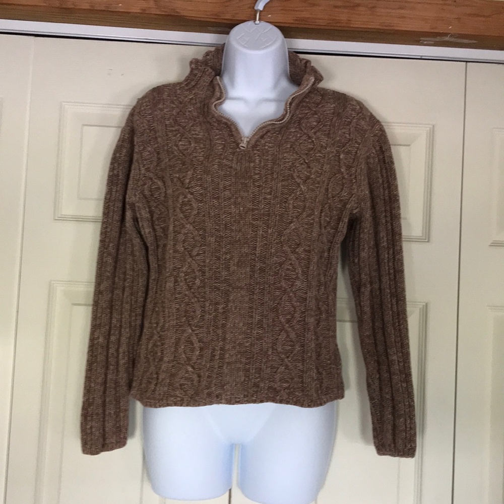 Cabela's Brown Cable Knit Sweater